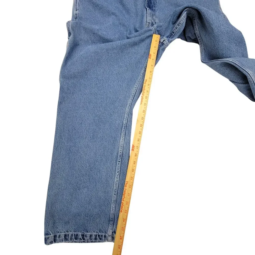 Levi's Blue Denim Bib Overalls Mens 3XL Carpenter Workwear Loose Fit Jeans